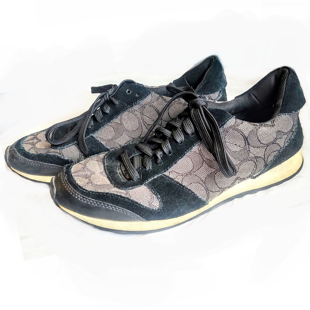 Coach Mason Signature Jacquard Suede Trainers